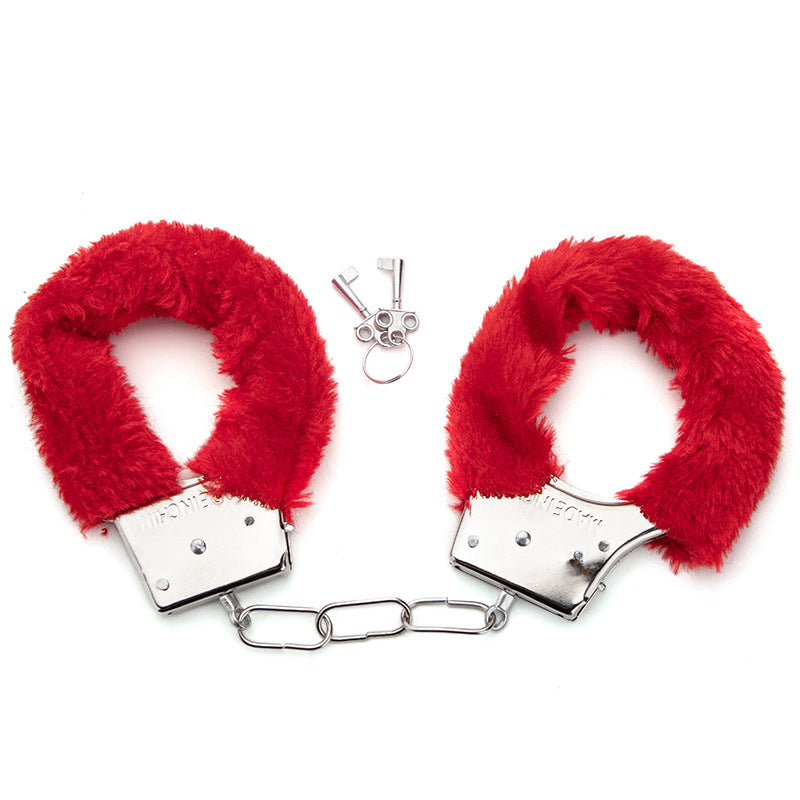 Metal Bondage Handcuffs with Plush Lining (Wholesale)